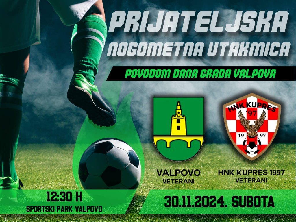 Valpovo slavi svoj dan: U Sportskom parku gostuju nogometaši Kupresa