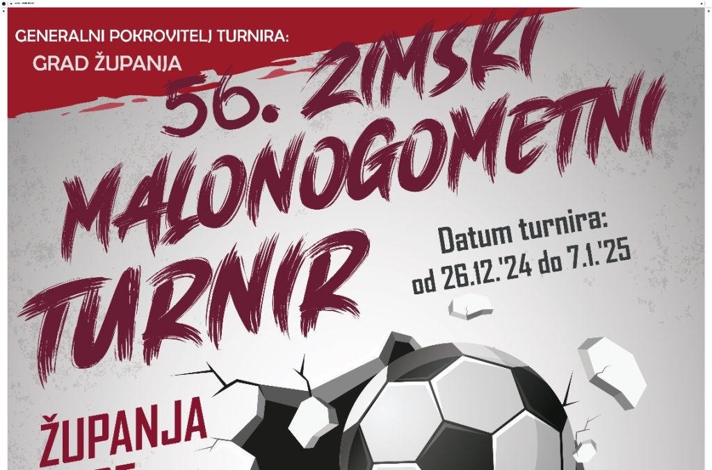 56. zimski malonogometni turnir u Županji: prijavite se i osvojite vrijedne nagrade!