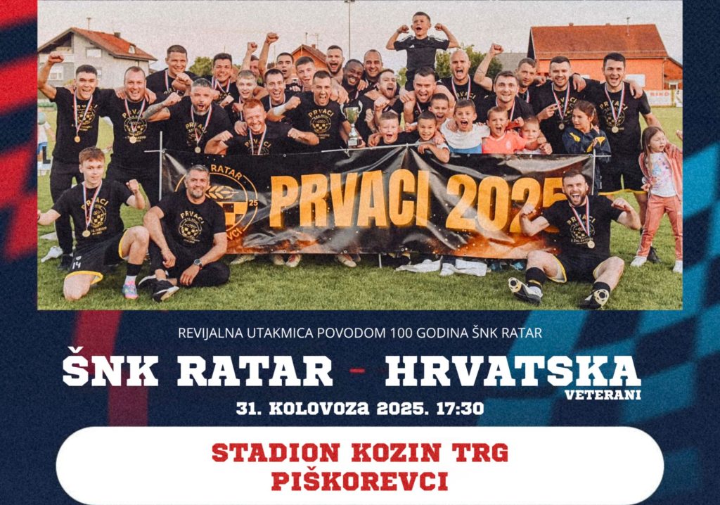 ŠNK Ratar Piškorevci slavi 100 godina – dolaze veterani hrvatske reprezentacije!